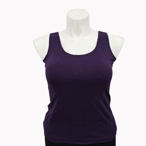 Chicos 1 Womens 8 /10 Purple Sleeveless Tank Top Nylon Blend Stretch